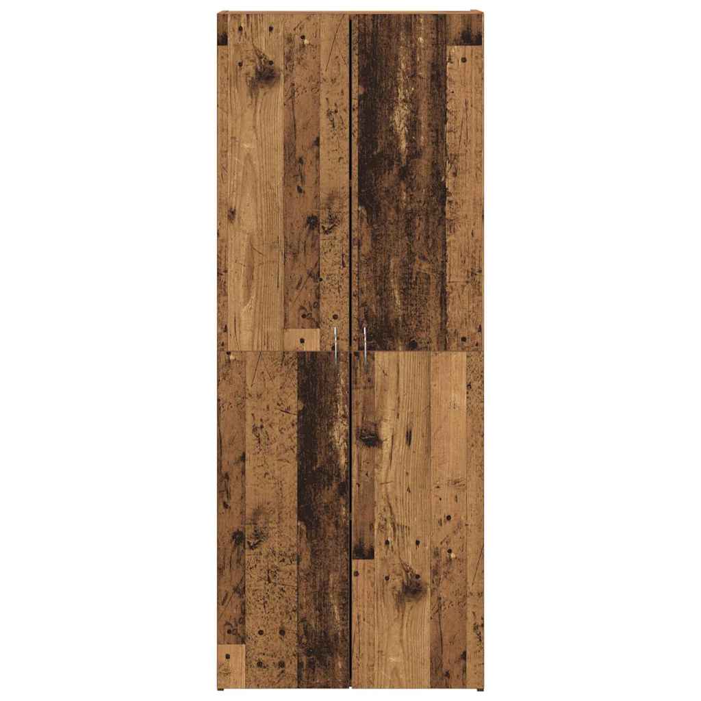 Highboard aus altem Holz 60 x 32 x 153 cm - aus Holzwerkstoff gemacht.