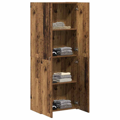 Highboard aus altem Holz 60 x 32 x 153 cm - aus Holzwerkstoff gemacht.