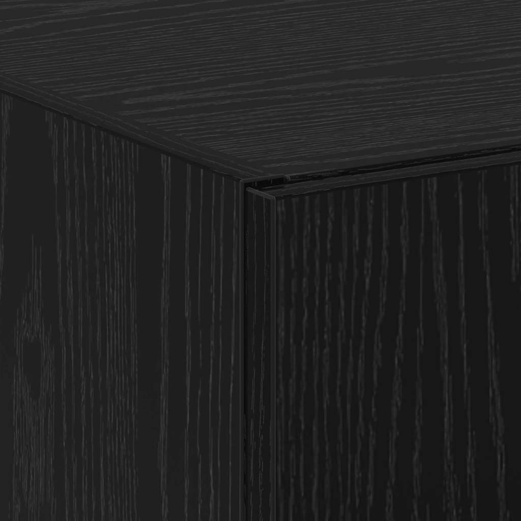 Hochkommode Schwarze Eiche - 60 x 32 x 153 cm - Holzwerkstoff
