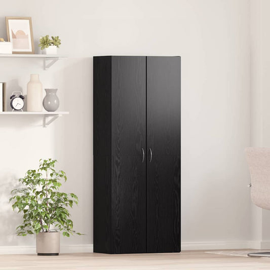 Hochkommode Schwarze Eiche - 60 x 32 x 153 cm - Holzwerkstoff