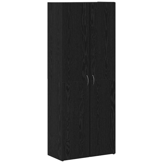 Hochkommode Schwarze Eiche - 60 x 32 x 153 cm - Holzwerkstoff
