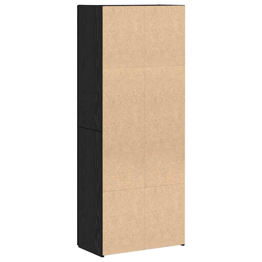 Hochkommode Schwarze Eiche - 60 x 32 x 153 cm - Holzwerkstoff