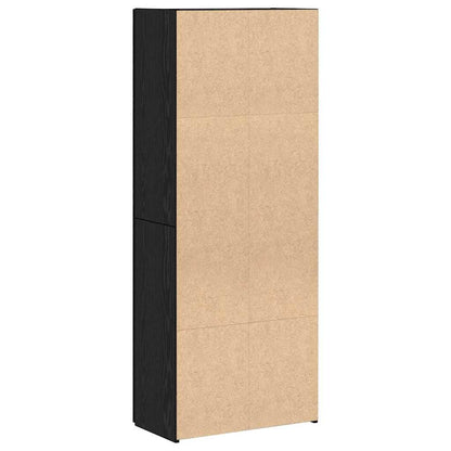 Hochkommode Schwarze Eiche - 60 x 32 x 153 cm - Holzwerkstoff