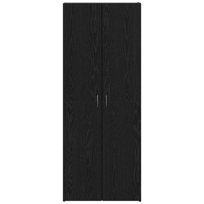 Hochkommode Schwarze Eiche - 60 x 32 x 153 cm - Holzwerkstoff