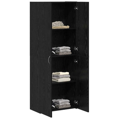 Hochkommode Schwarze Eiche - 60 x 32 x 153 cm - Holzwerkstoff
