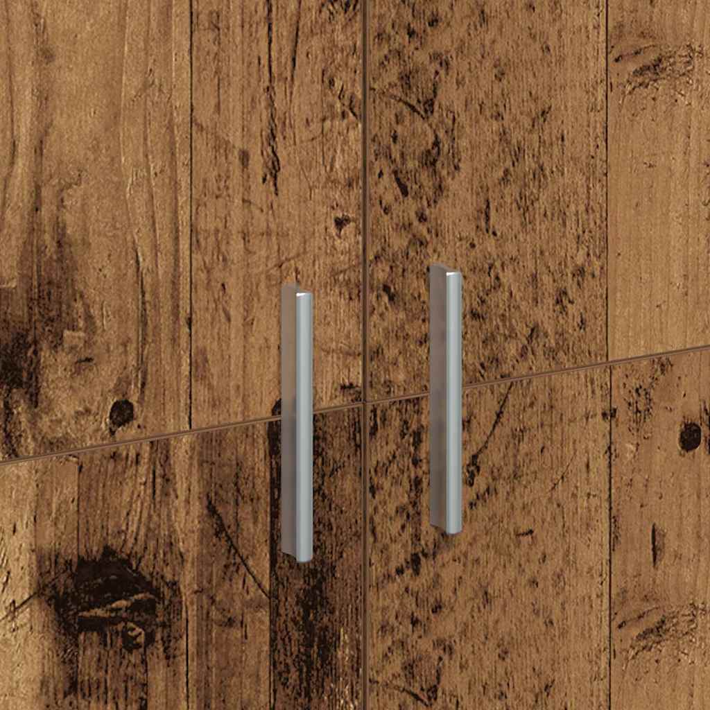Highboard Altholz 80 x 35 x 180 cm Holzwerkstoff