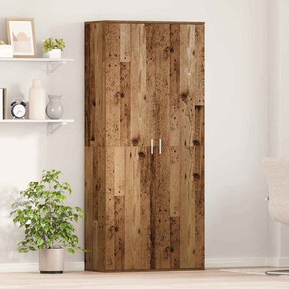 Highboard Altholz 80 x 35 x 180 cm Holzwerkstoff