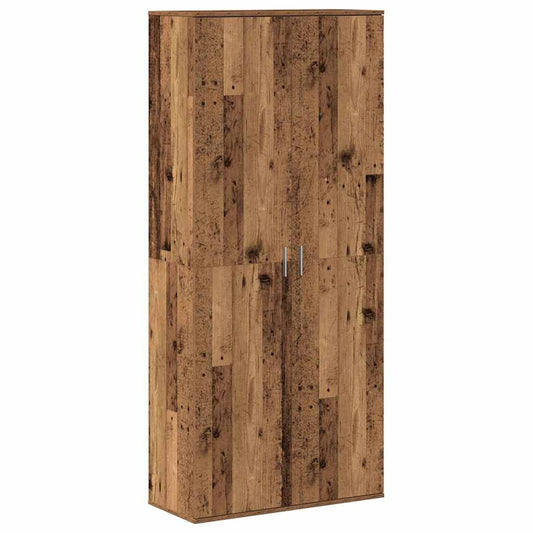 Highboard Altholz 80 x 35 x 180 cm Holzwerkstoff