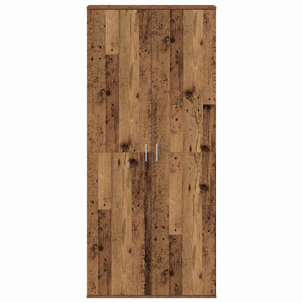 Highboard Altholz 80 x 35 x 180 cm Holzwerkstoff