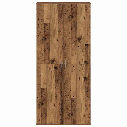 Highboard Altholz 80 x 35 x 180 cm Holzwerkstoff
