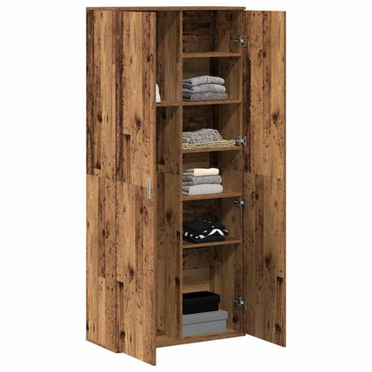 Highboard Altholz 80 x 35 x 180 cm Holzwerkstoff