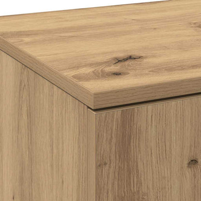 Highboard Eiche handwerklich 80 x 35 x 180 cm Holzwerkstoff