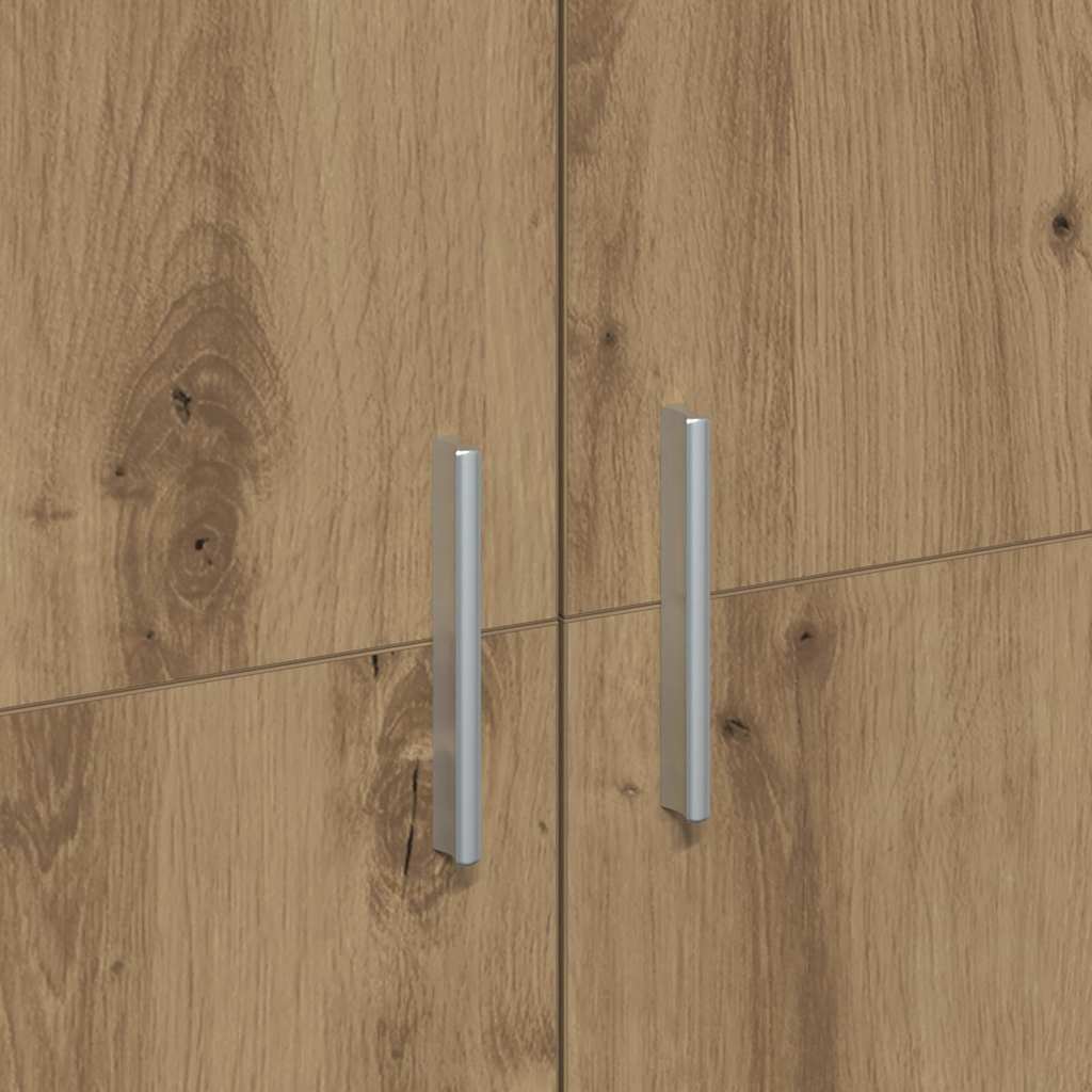 Highboard Eiche handwerklich 80 x 35 x 180 cm Holzwerkstoff
