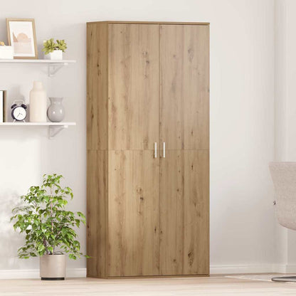 Highboard Eiche handwerklich 80 x 35 x 180 cm Holzwerkstoff