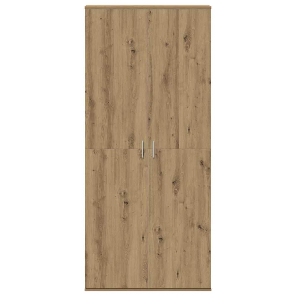 Highboard Eiche handwerklich 80 x 35 x 180 cm Holzwerkstoff