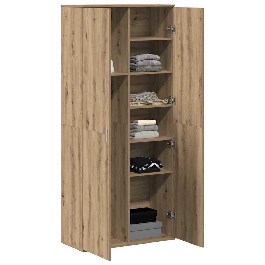 Highboard Eiche handwerklich 80 x 35 x 180 cm Holzwerkstoff