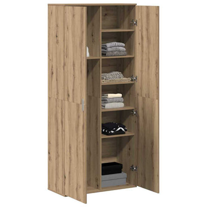 Highboard Eiche handwerklich 80 x 35 x 180 cm Holzwerkstoff