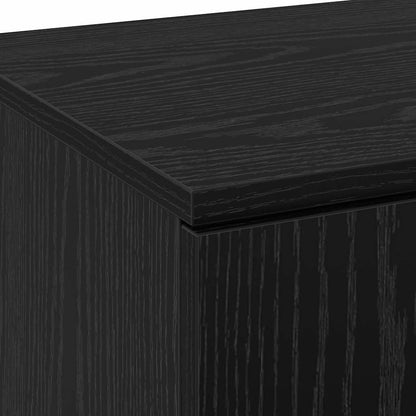 Highboard Schwarze Eiche 80 x 35 x 180 cm Holzwerkstoff