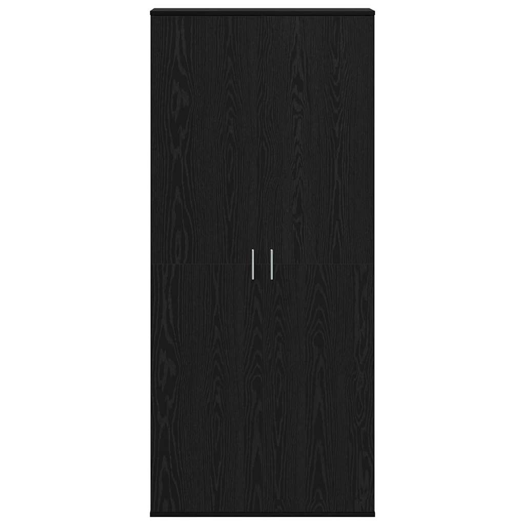 Highboard Schwarze Eiche 80 x 35 x 180 cm Holzwerkstoff