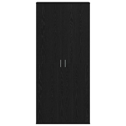 Highboard Schwarze Eiche 80 x 35 x 180 cm Holzwerkstoff