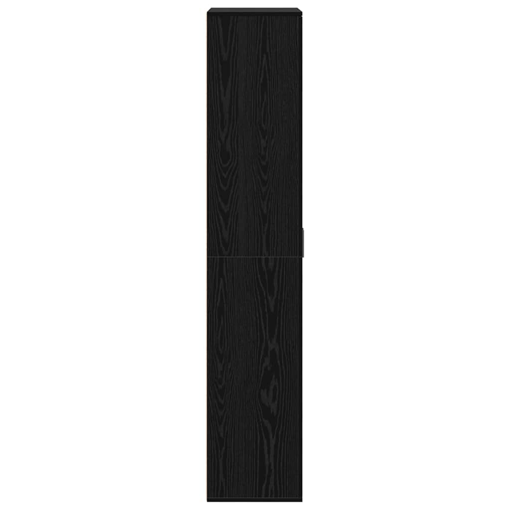 Highboard Schwarze Eiche 80 x 35 x 180 cm Holzwerkstoff
