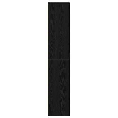 Highboard Schwarze Eiche 80 x 35 x 180 cm Holzwerkstoff
