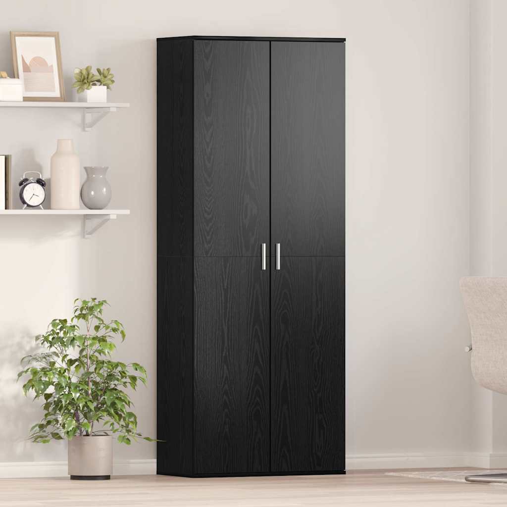 Hochschrank Schwarze Eiche 70 x 35 x 180 cm Holzwerkstoff