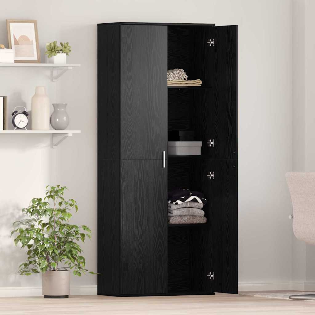 Hochschrank Schwarze Eiche 70 x 35 x 180 cm Holzwerkstoff