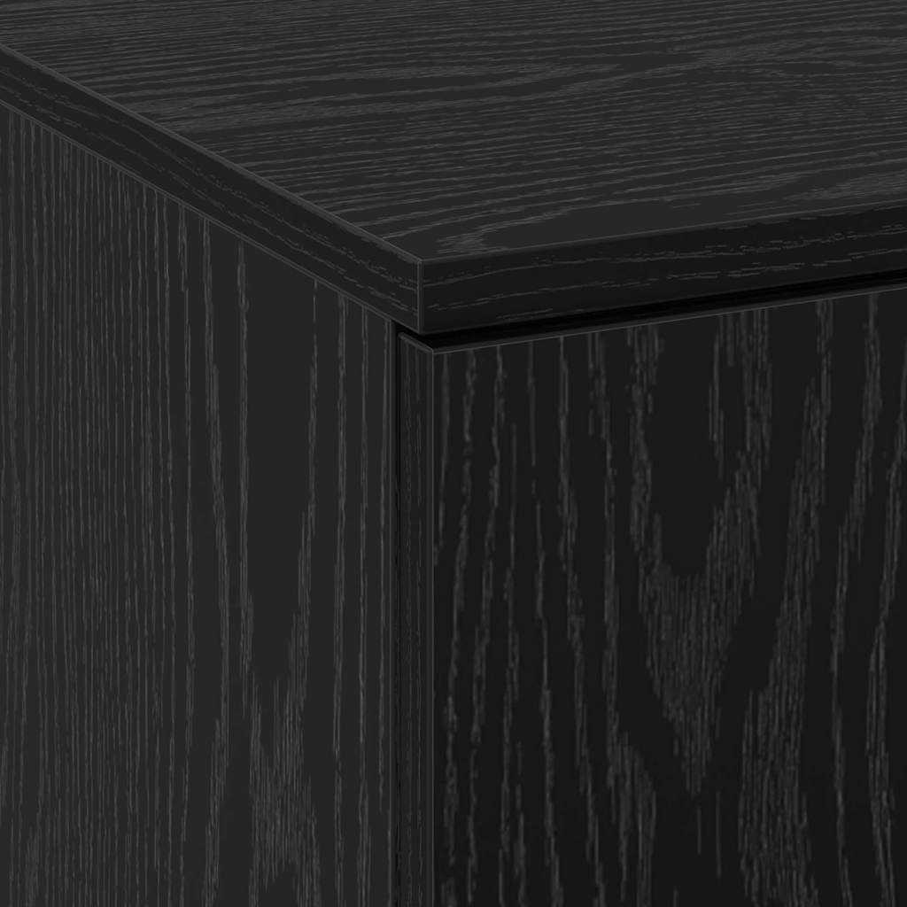 Highboard Schwarze Eiche 60 x 35 x 180 cm Holzwerkstoff