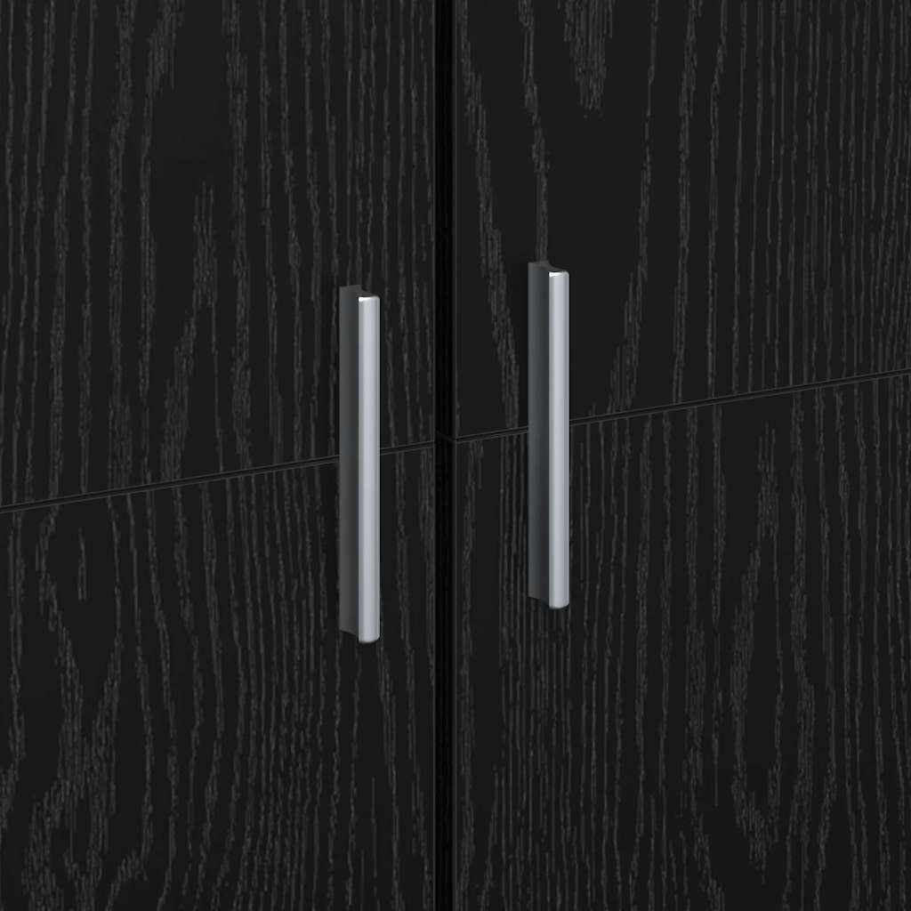 Highboard Schwarze Eiche 60 x 35 x 180 cm Holzwerkstoff