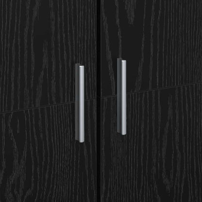 Highboard Schwarze Eiche 60 x 35 x 180 cm Holzwerkstoff