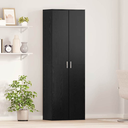 Highboard Schwarze Eiche 60 x 35 x 180 cm Holzwerkstoff