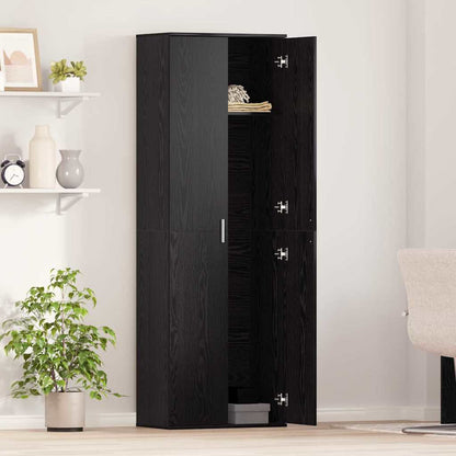 Highboard Schwarze Eiche 60 x 35 x 180 cm Holzwerkstoff