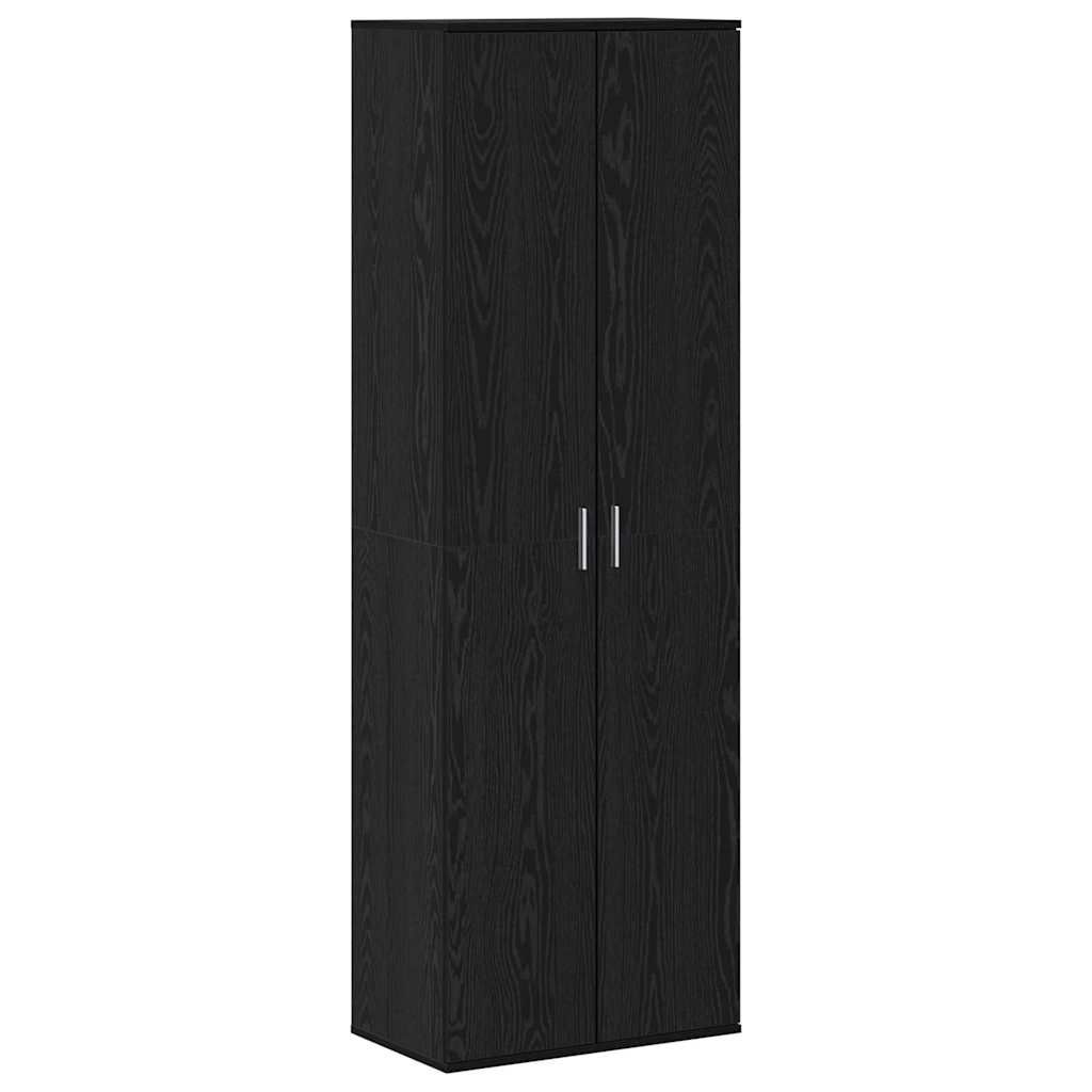 Highboard Schwarze Eiche 60 x 35 x 180 cm Holzwerkstoff