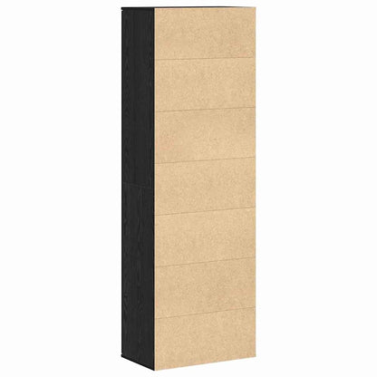 Highboard Schwarze Eiche 60 x 35 x 180 cm Holzwerkstoff