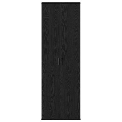 Highboard Schwarze Eiche 60 x 35 x 180 cm Holzwerkstoff