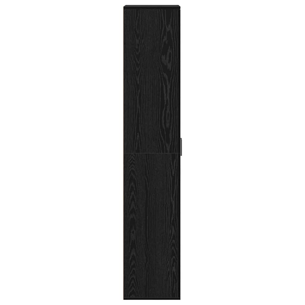 Highboard Schwarze Eiche 60 x 35 x 180 cm Holzwerkstoff