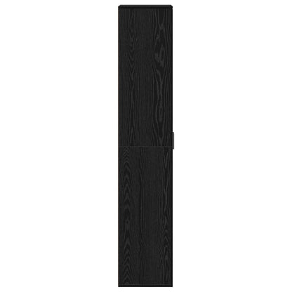 Highboard Schwarze Eiche 60 x 35 x 180 cm Holzwerkstoff