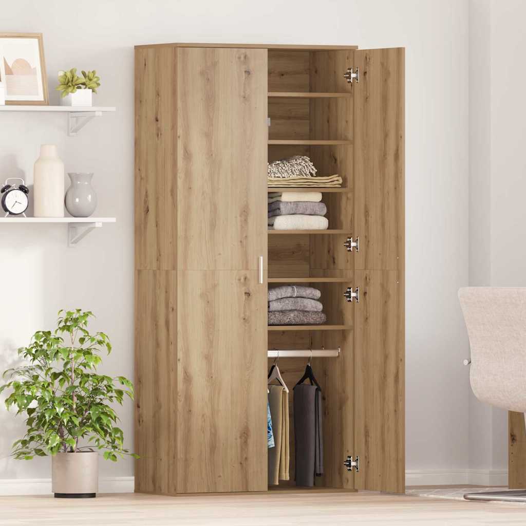 Hochschrank Eiche handwerklich 80 x 39 x 178 cm Holzwerkstoff