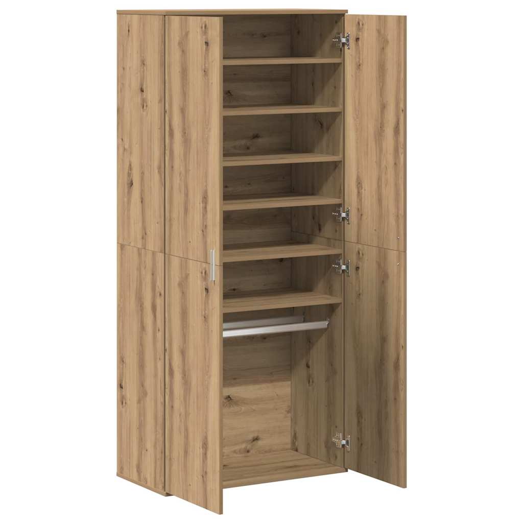 Hochschrank Eiche handwerklich 80 x 39 x 178 cm Holzwerkstoff