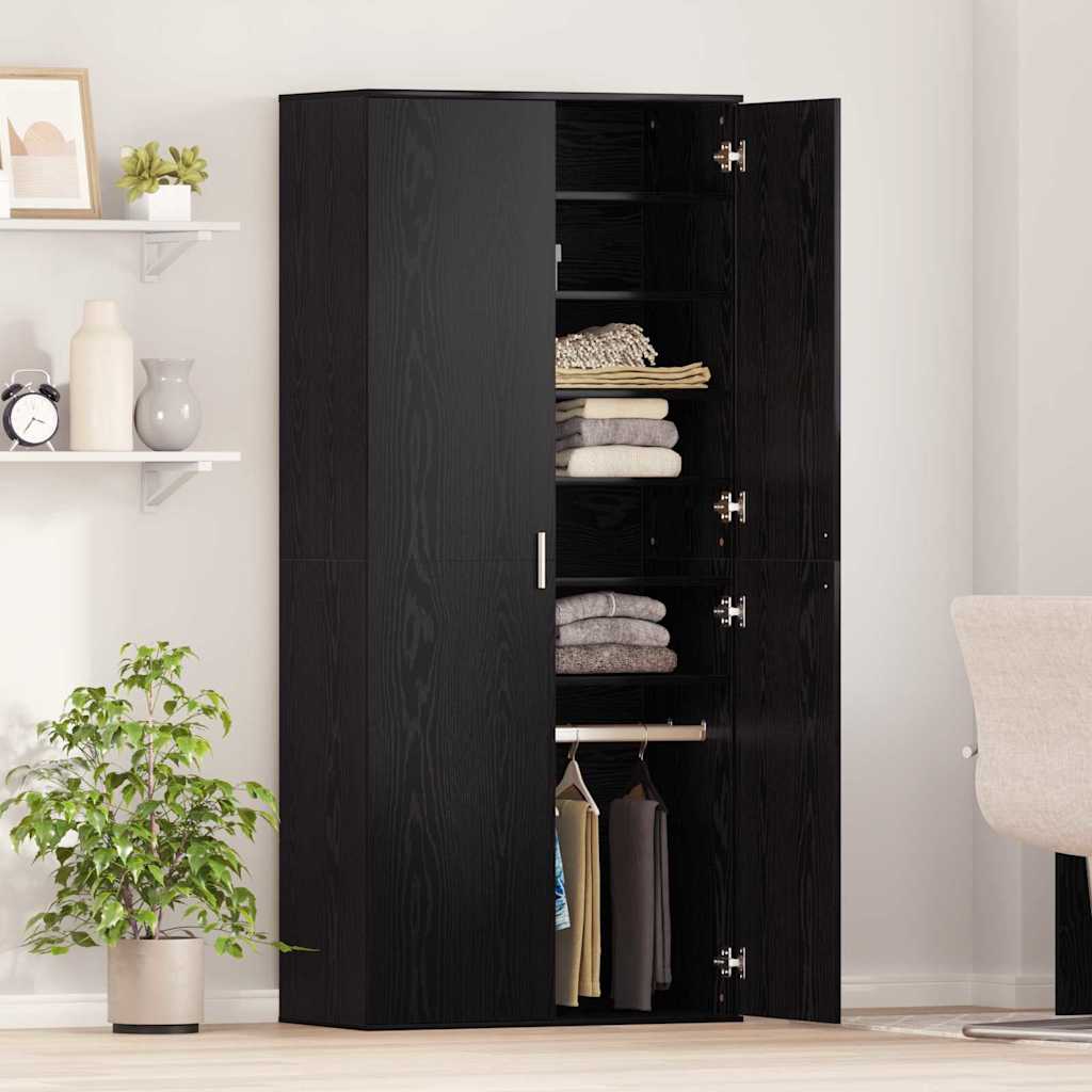 Hochschrank Schwarze Eiche 80 x 39 x 178 cm Holzwerkstoff