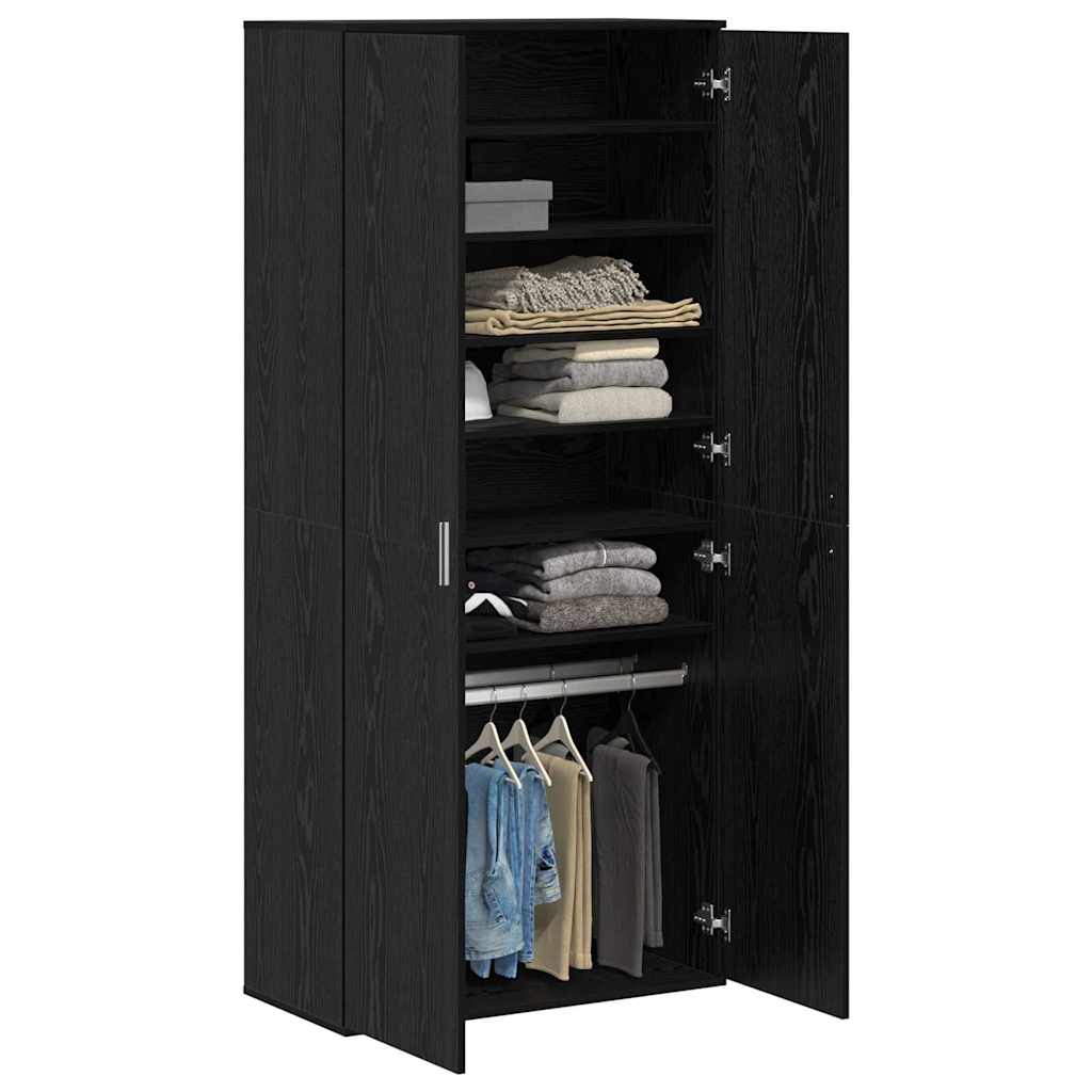 Hochschrank Schwarze Eiche 80 x 39 x 178 cm Holzwerkstoff