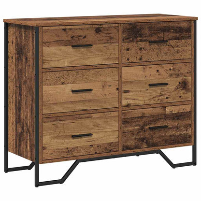 Kommode mit Speicher Altholz 91 x 35,5 x 74,5 cm Holzwerkstoff