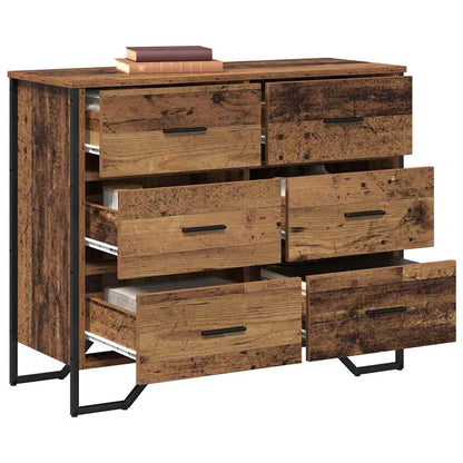 Kommode mit Speicher Altholz 91 x 35,5 x 74,5 cm Holzwerkstoff
