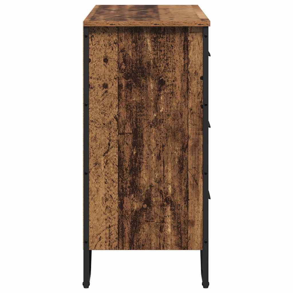 Kommode mit Speicher Altholz 91 x 35,5 x 74,5 cm Holzwerkstoff