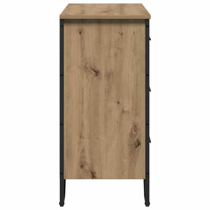Kommode Eiche handwerklich 91 x 35,5 x 74,5 cm Holzwerkstoff