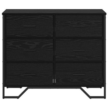 Kommode Schwarze Eiche 91 x 35,5 x 74,5 cm Holzwerkstoff