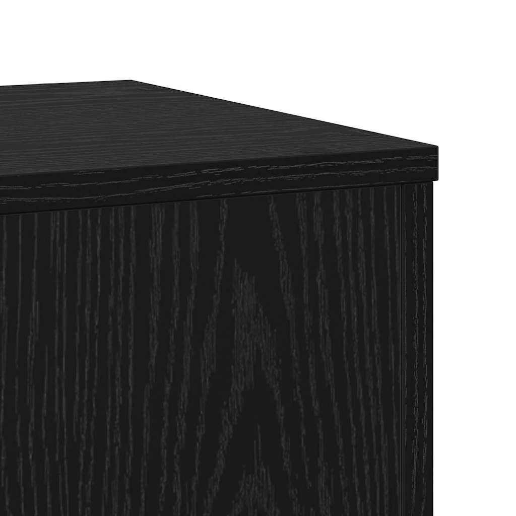 Pflanzenständer 2 pcs Schwarze Eiche 33 x 33 x 100 cm