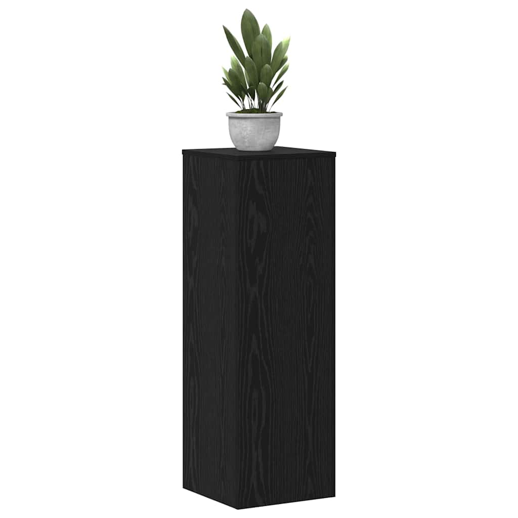 Pflanzenständer 2 pcs Schwarze Eiche 33 x 33 x 100 cm