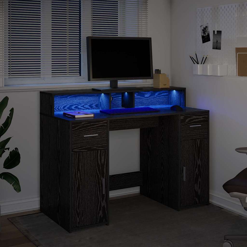 Schreibtisch Schwarze Eiche 120 x 55 x 91 cm Holzwerkstoff